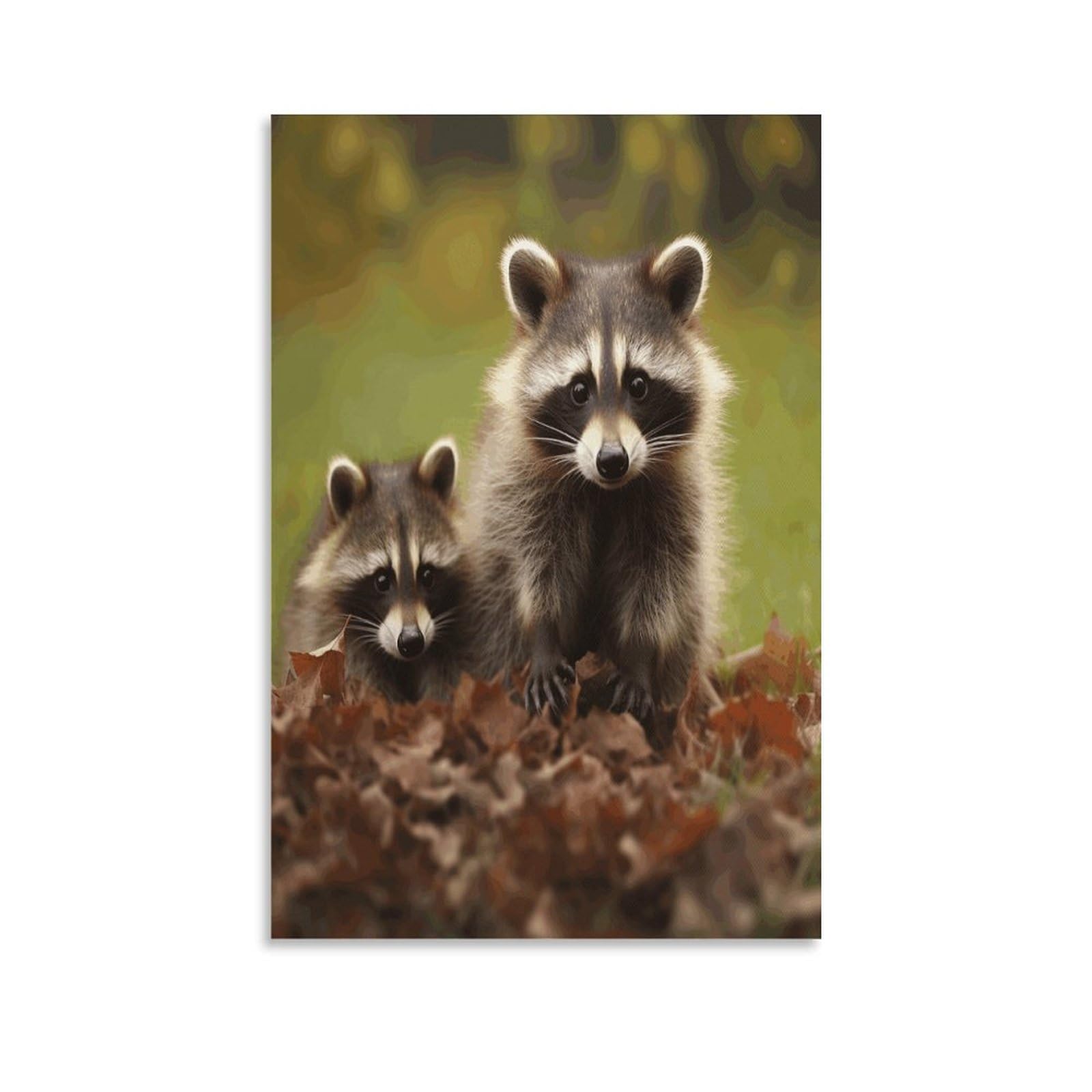VstaDank Raccoon Canvas Wall Art on Canvas Prints Artwork Exquisite Decor Artwork Hang Wall Picture Hangable Decor Painting Picture Printed Poster Art for Home Decor 20x30inch(50x75cm)