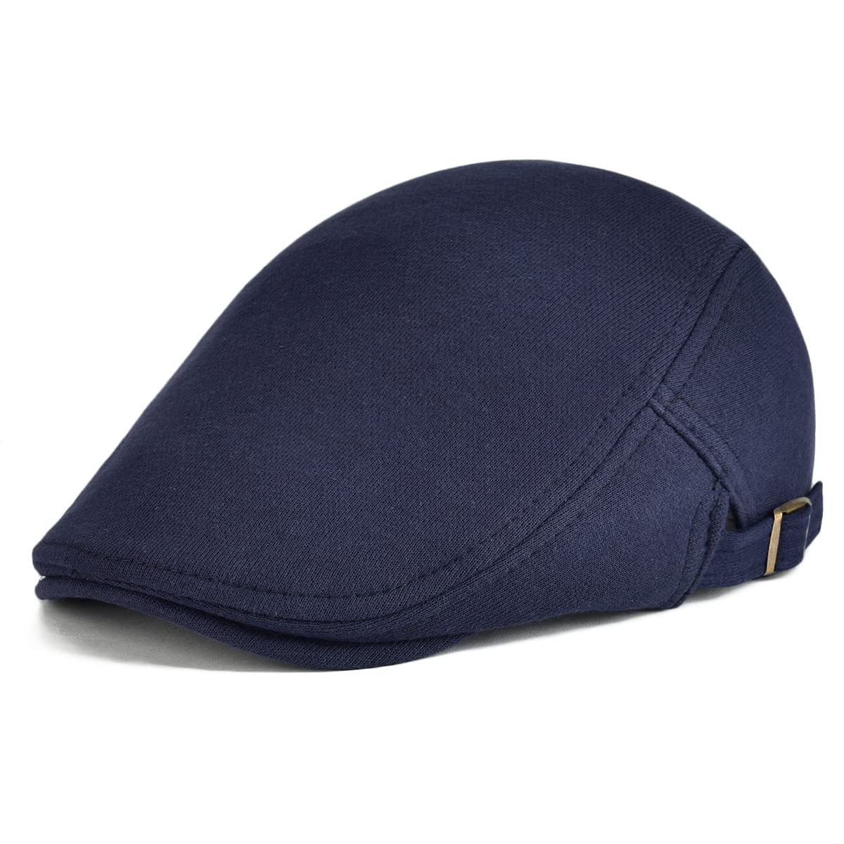 Botvela Men's Navy Newsboy Cap Cotton Ivy Gatsby Driving Flat Hat (Navy)