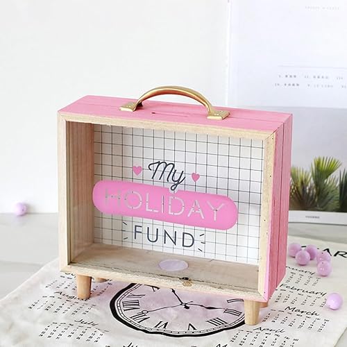 Miniatura 7 de ibasenice Alcancía organizadora de fotos, decoración para niños, alcancía transparente para adultos, decoración de escritorio, caja de sombras,