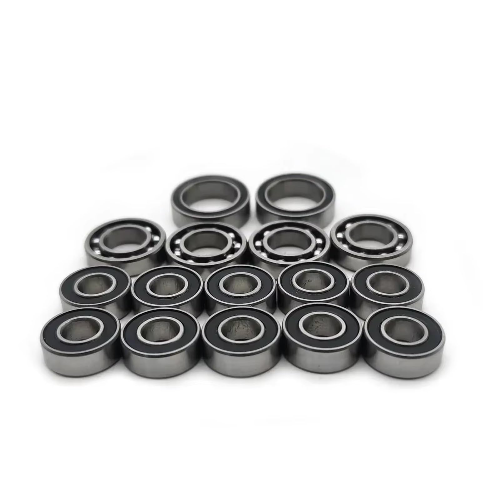 Für Axial Für SCX10 III AR45 1/10 16 Teiliges Kugellager Set Vorder Hinterachse Schwarz Gummigedichtet Gerade Achse Chassis RC Modell RC Lagerteile