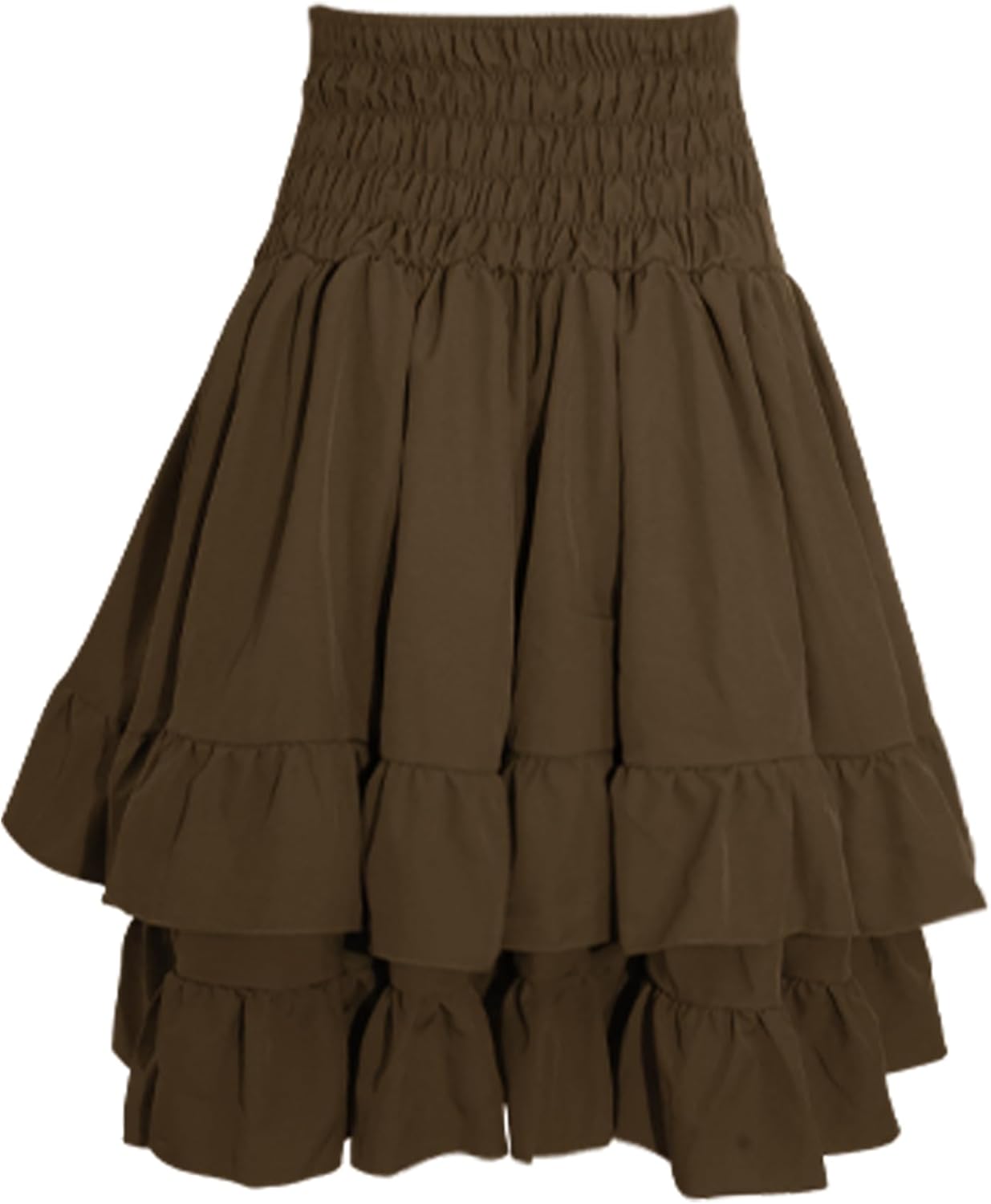 FEOYA Women’s Gothic Skirt Steampunk High-Low Layered Skirts Renaissance Halloween Vintage Dressing Pirate Skirts 2024 - Image 2