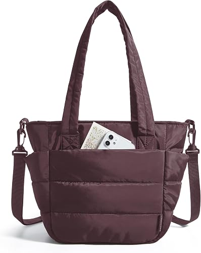 BAGSMART Lunch Bag Women Small Insulated Tote with Lunch Compartment Quilted Lig