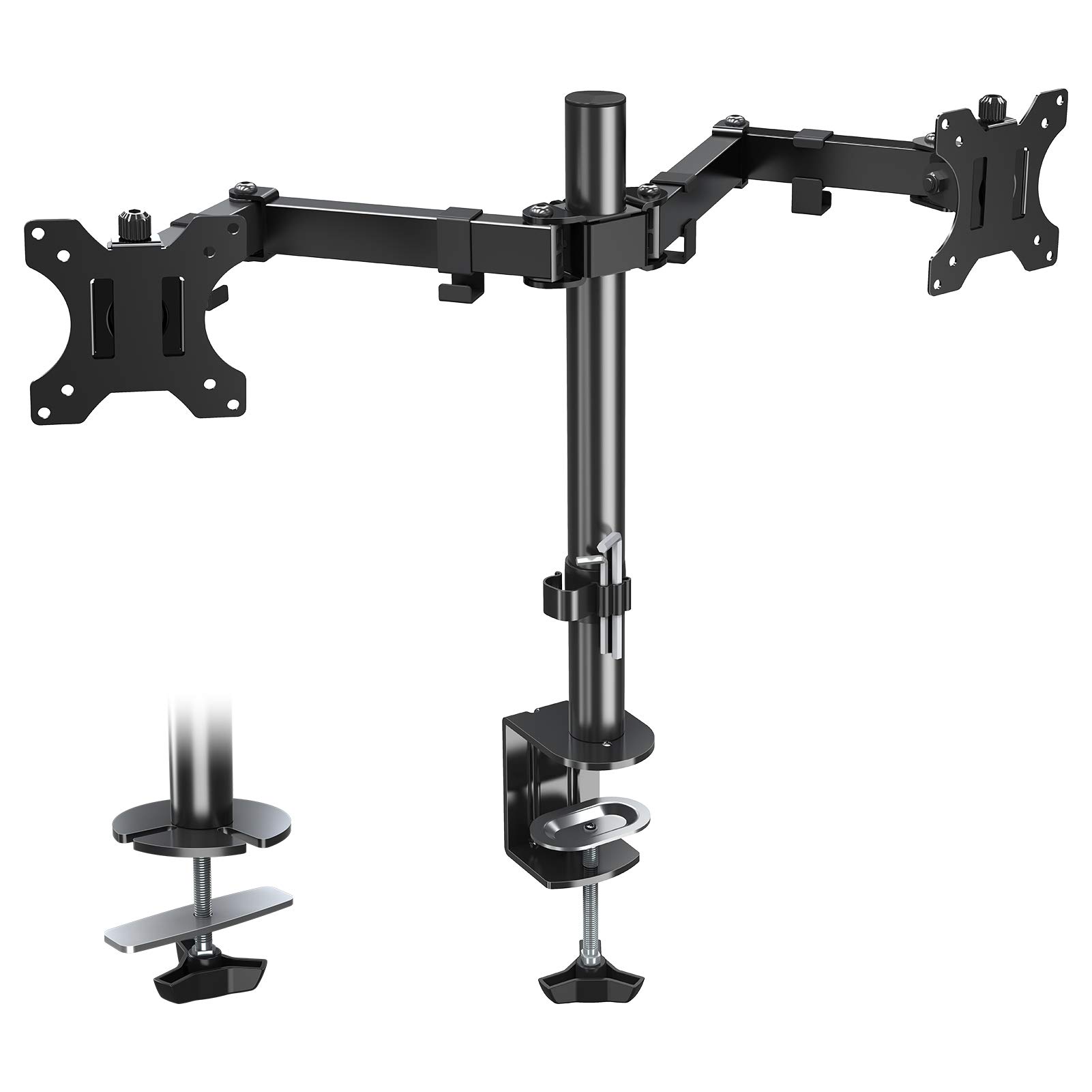 Amazon Brand Eono Dual Monitor Arm Desk Mount Height Adjustable PC Monitor Stand Mount Fits