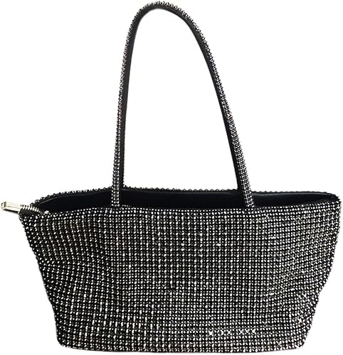 Bolso de mano transparente con diamantes de imitación para mujer, monederos de noche de cristal con asa para boda, fiesta, baile de graduación