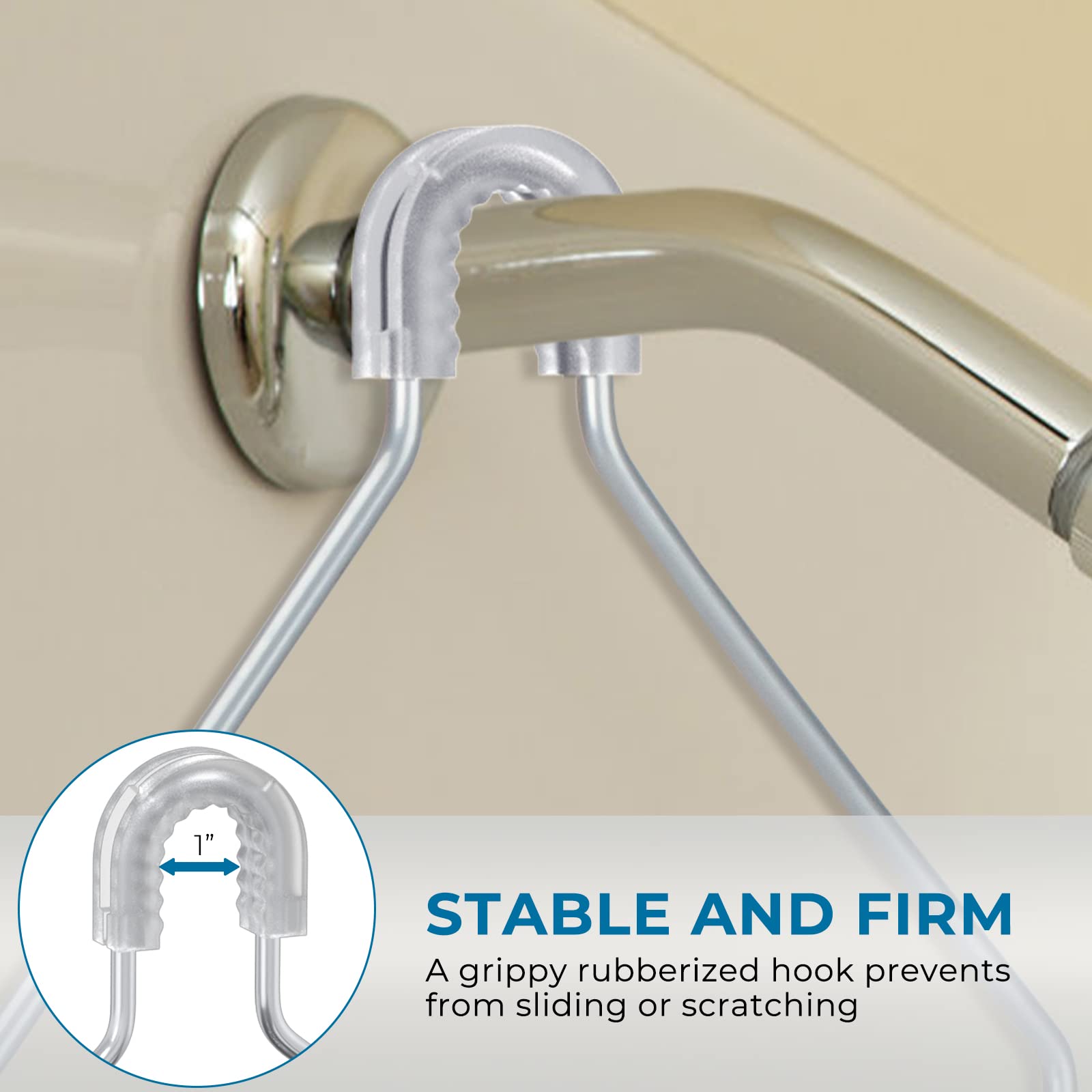 TreeLen Shower Organizer Hanging for Large Bottles Shower Caddy over Shower Head Silver Bathroom Caddy Hanger for Shampoo