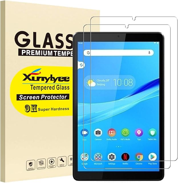 [2 Pack] XunyLyee Screen Protector Compatible with Lenovo Tab M8, Tempered Glass Film for Lenovo Tab M8 HD/Smart Tab M8/Tab M8 FHD [Easy Installation]