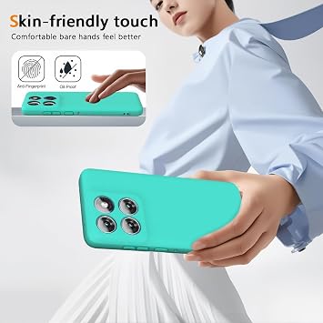 Liquid Silicone Case for Motorola Edge 60 Pro/Moto Edge 60 Pro, Protective Cover [Anti-scratch, Anti-fingerprint, Anti-shock], Soft and Slim Bumper Cover Shell. mintGreen