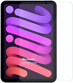 Microsonic Apple iPad Mini 7 (A2993-A2995) Temperli Cam Ekran Koruyucu [iPad Mini 7 ile Uyumlu Ekran Koruyucu - Şeffaf]
