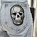Zittop Skull Patch DIY Horror Applique Embroidered Sew Iron on Patch
