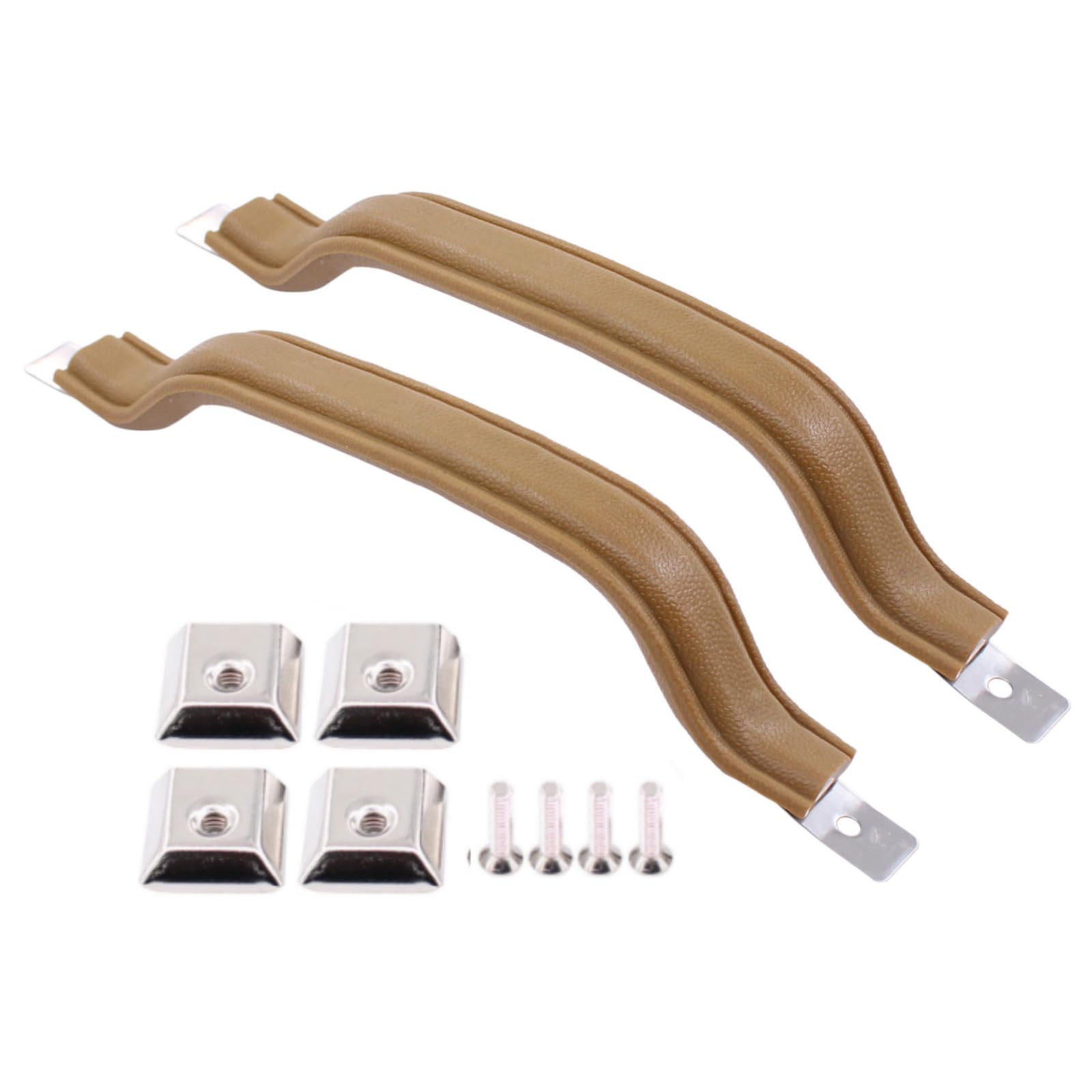 MOTOKU Pair Tan Front Interior Door Handle Pull Strap Kit for Jeep Wrangler YJ 1987-1995 Beige Left Driver and Right Passenger Side