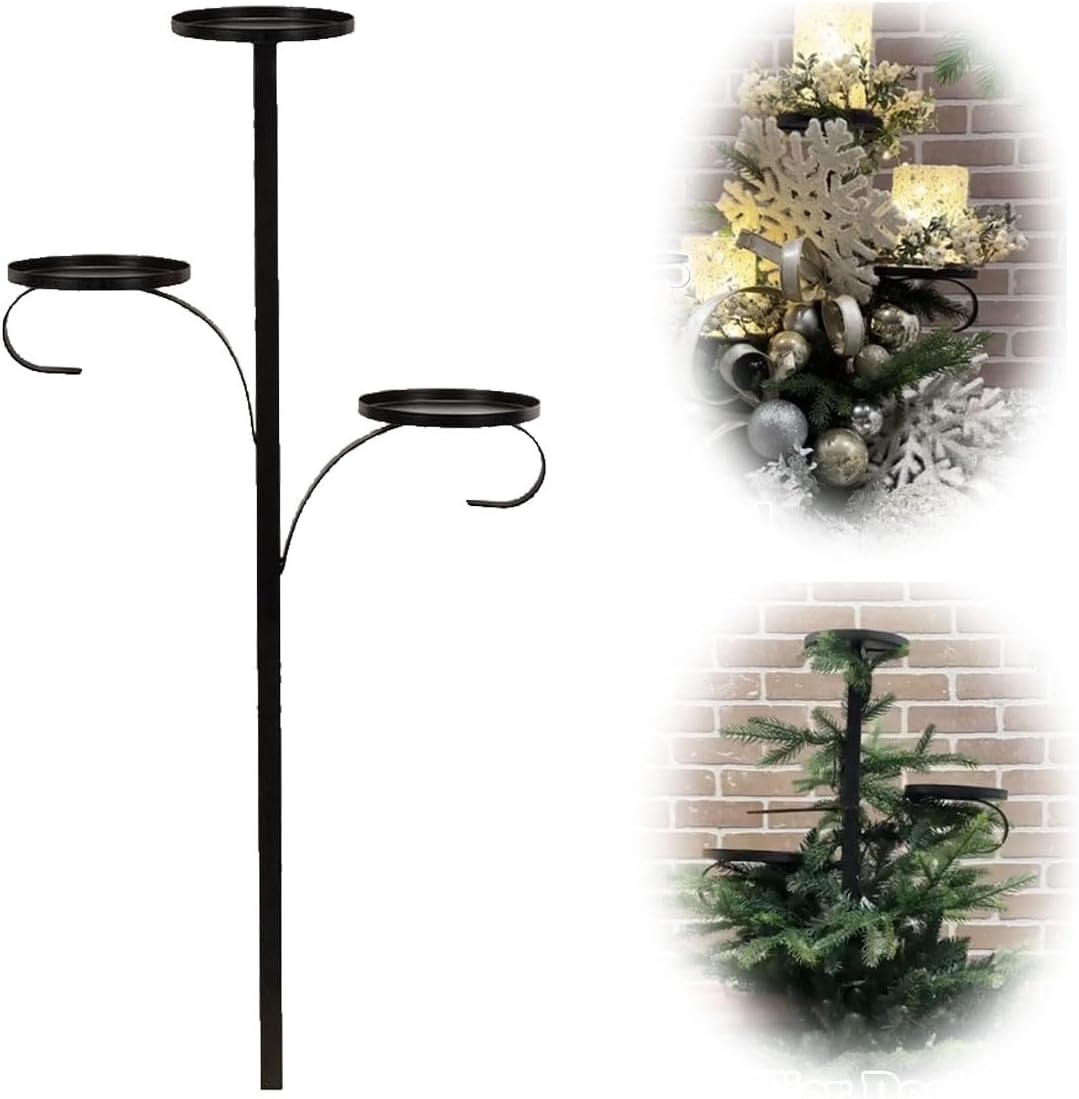 Shelf for Christmas Tree,Black Triple Tree Topper 2024