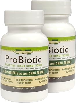 Marshall Pet Products Natural ProBiotic Digestive Tract Conditioner Supplement 1.7 oz Each Supports Digestive Health, Eases Diarrhea & ECE Symptoms Chemical-Free, Homeopathic Formula for Ferrets & Small Animals Pack of 2