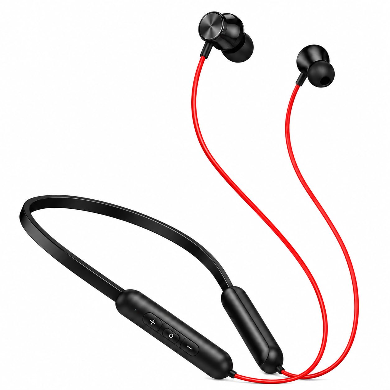 Bullets Wireless Z3 in-Ear Neckband Compatible with OnePlus with 12.4mm Drivers, 3D Spatial Audio,10 mins Charge for 27 hrs Playback, 4 EQ preset, Dynamic bass Enhancement & BT5.4-(Red)-image-0