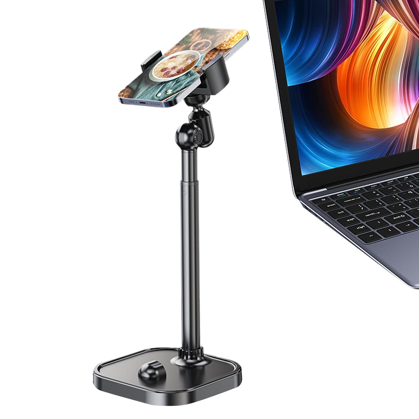 Support de smartphone pour bureau, antidérapant, angle magnétique, réglable en hauteur, accessoires | Support pour smartphone, appels vidéo, enregistrement d'appels, fitness à domicile, entraînement