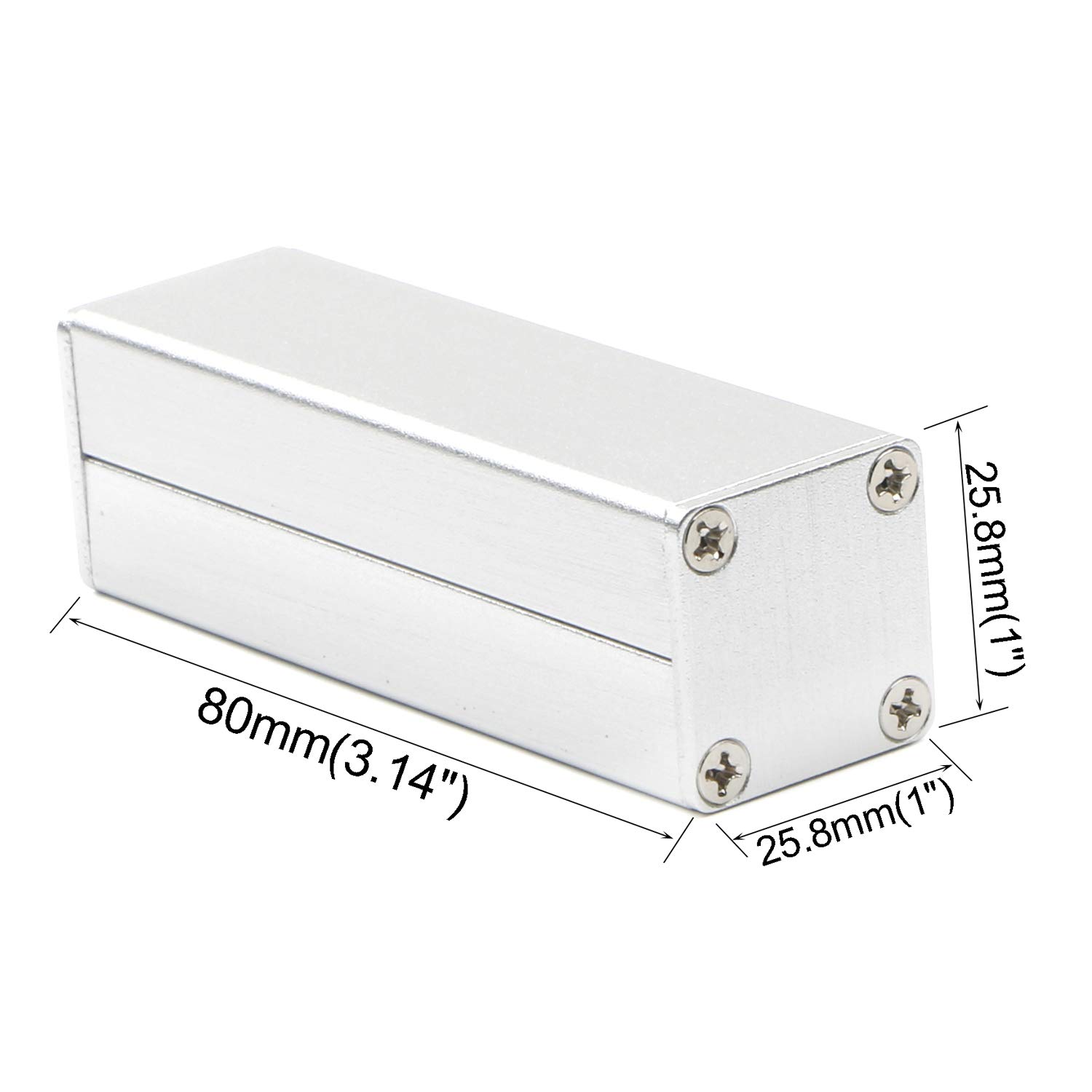 Boîtier De Surface En Aluminium Argenté Pour Le Projet De La Boîte De