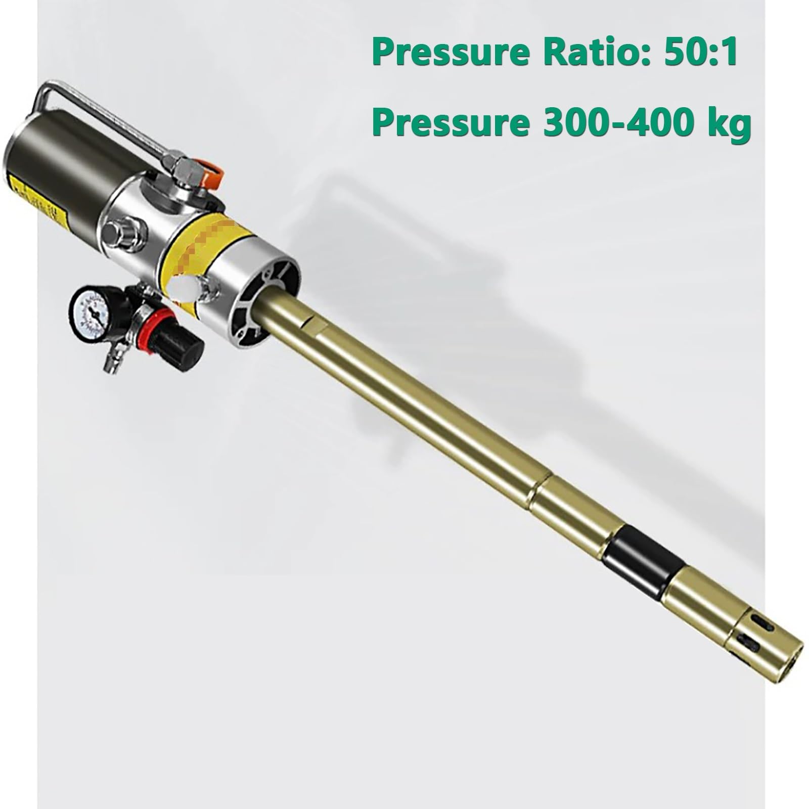 Kit Pompa Pneumatica Portatile per Riempimento di Grasso | Tubo per Olio da 6 M, Pistola per L'iniezione di Olio, Tubo Dell'aria da 15 M, per Macchine Agricole