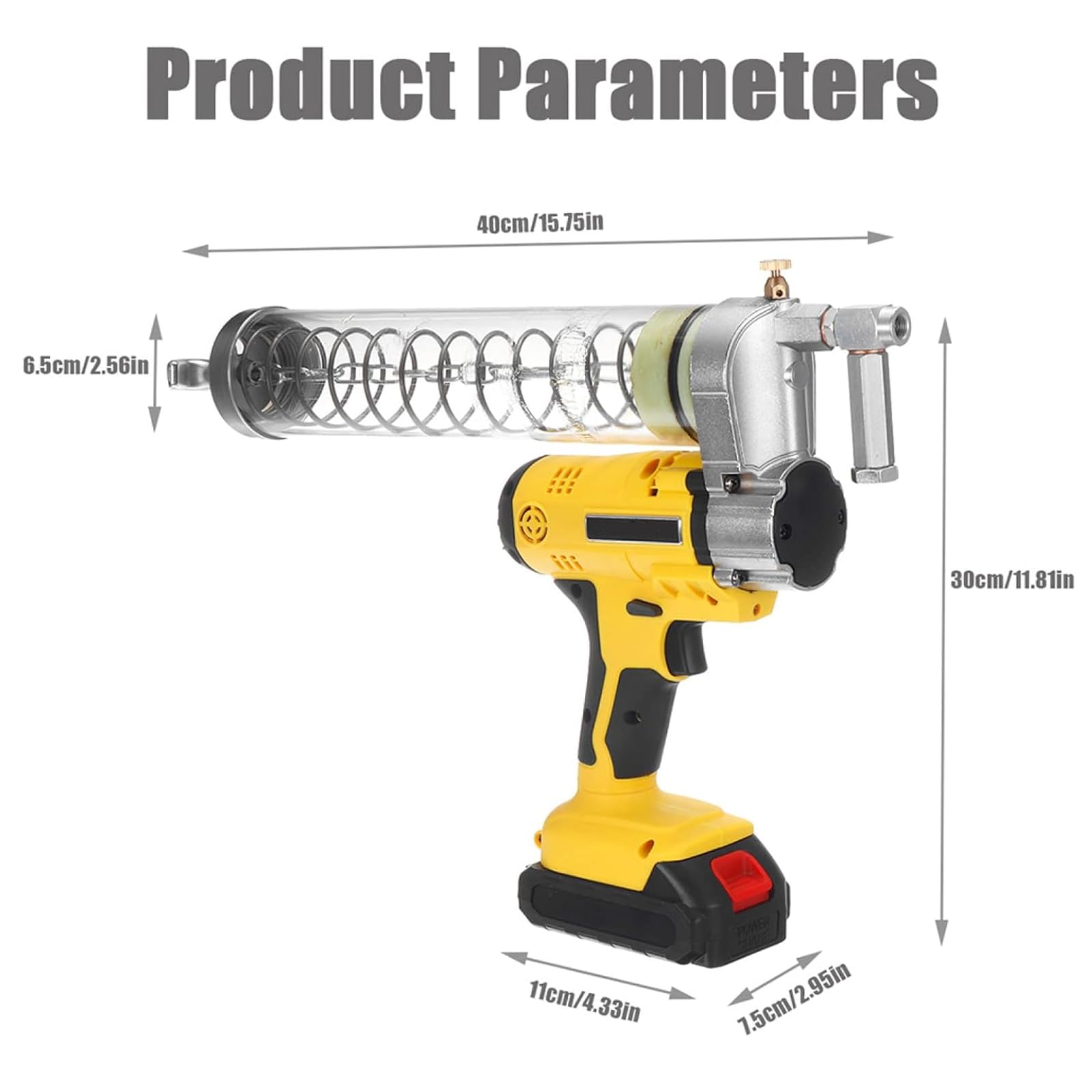 Pistola de engrase eléctrica inalámbrica de 18 V, Alta presión de 6000 PSI, Incluye 2 baterías y Cargador, Manguera Flexible para un fácil manejo con una Sola Mano