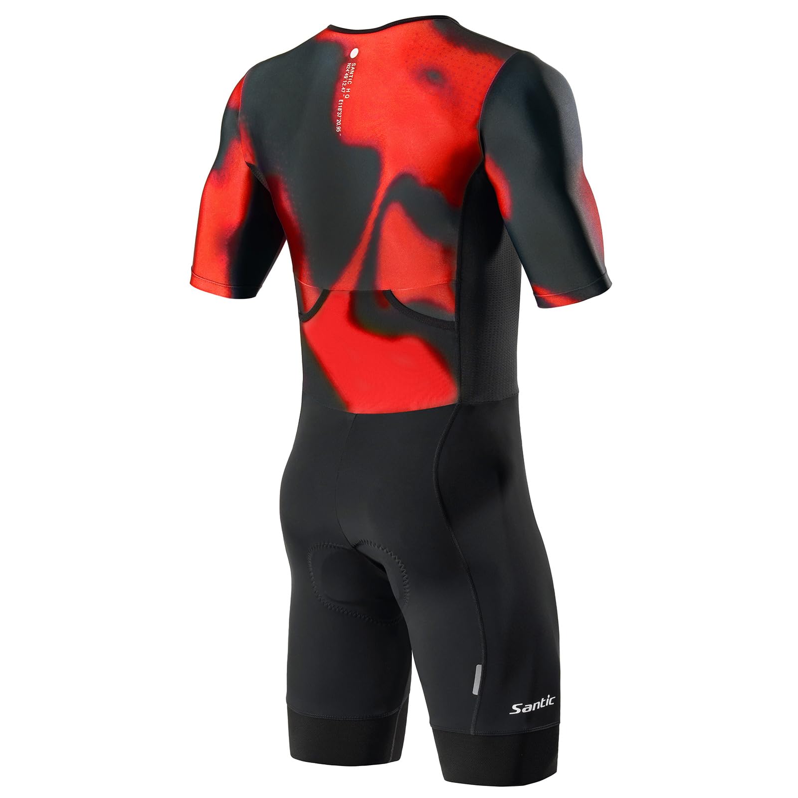 Santic Kuzarm Pro - Tuta da triathlon da uomo, imbottita, per corsa, dimagrimento
