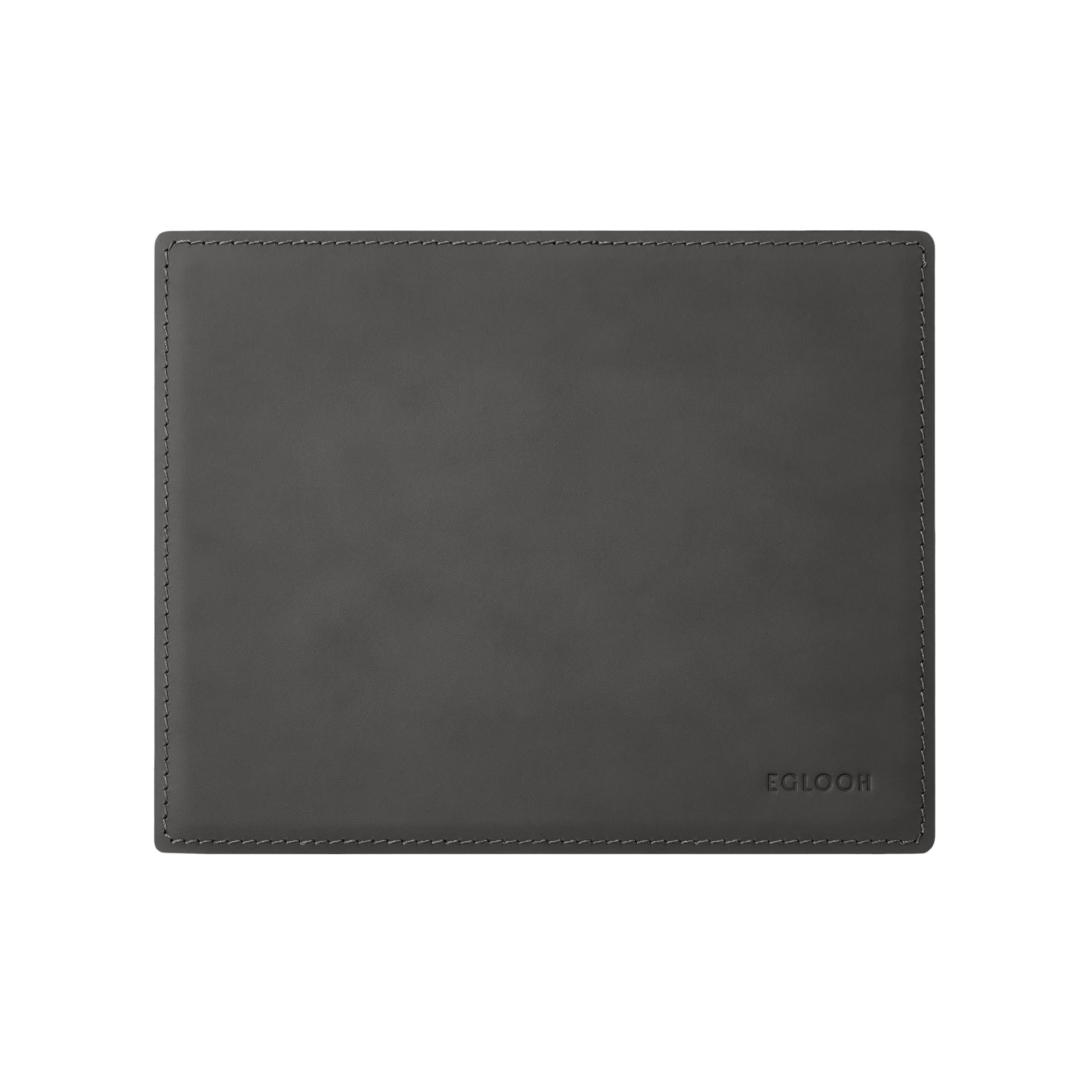Eglooh - Mercurio - podkładka pod mysz ze skóry antracytowo-szary cm 25x20 - podkładka pod mysz na biurko i do biura, ręcznie wykonane szwy i antypoślizgowa podłoga - Made in Italy