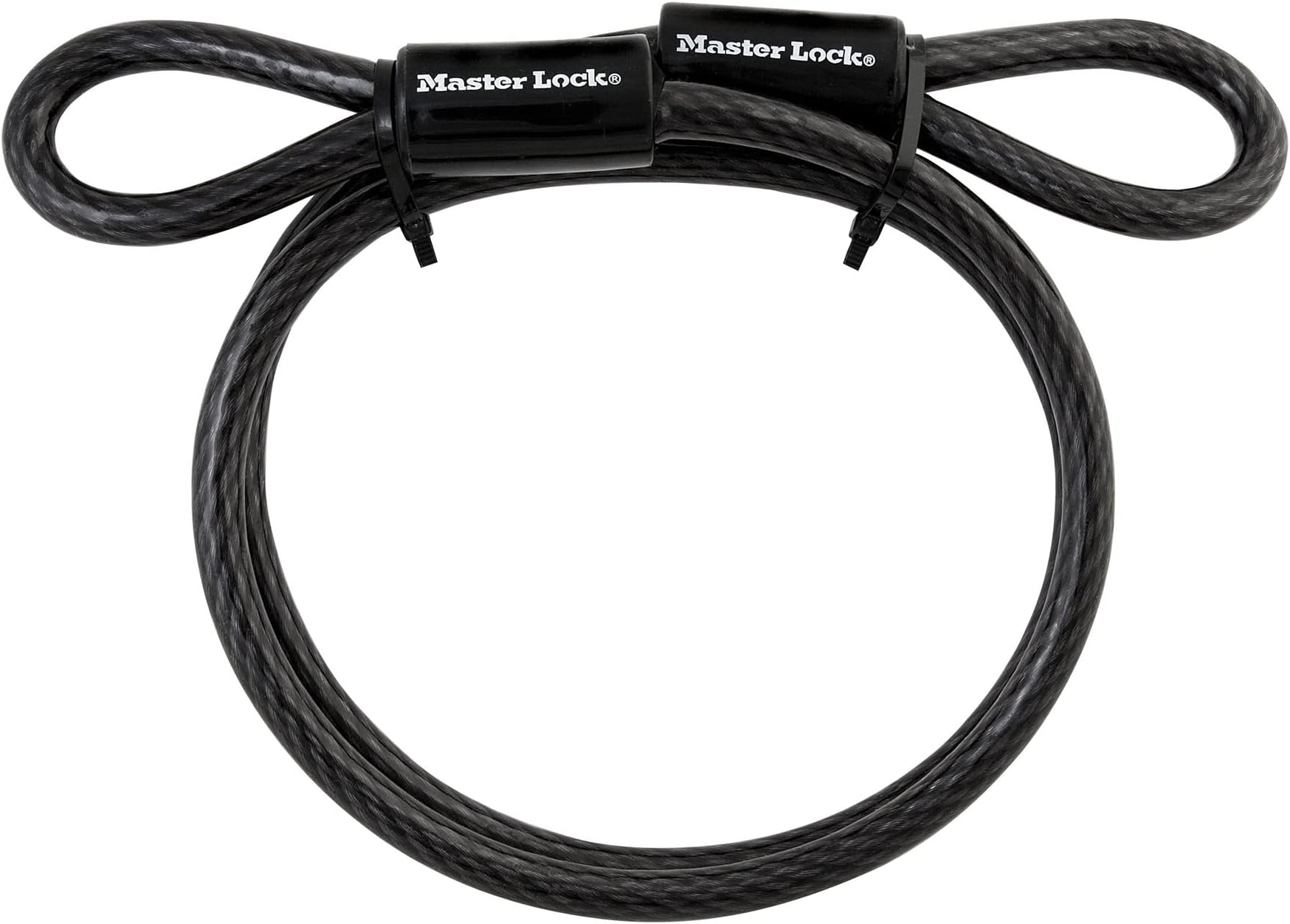 Master Lock, Steel Looped Ends, Long, 85DPF, Black, 4 ft. Cable
