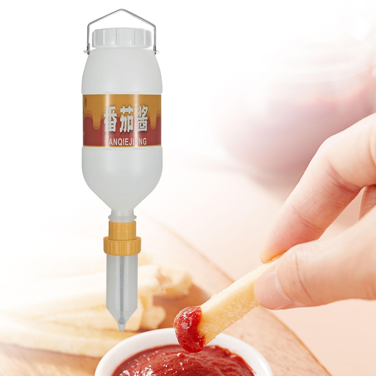 LOVIVER Distributore di, Bottiglia di, distributore di Ketchup Ricaricabile da 2,5 Litri, Bottiglia di spremitura della, per Salse da