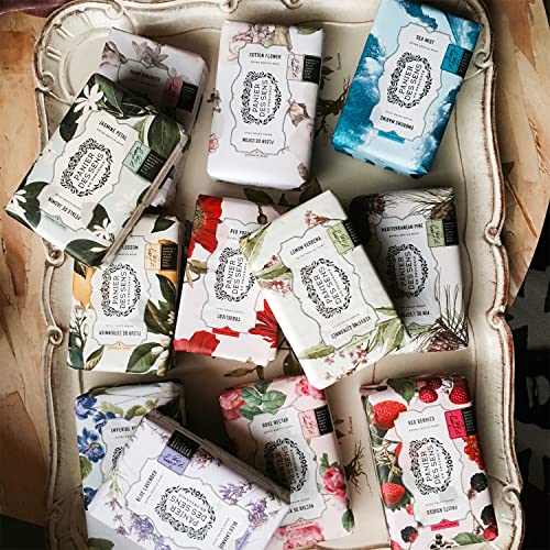 Panier Des Sens Shea Butter Natural Bar Soap Sea Mist, Bath & Body Soap Bars - Made In France 95% Natural - 2 Bars, 7Oz/200G Each #TOP4