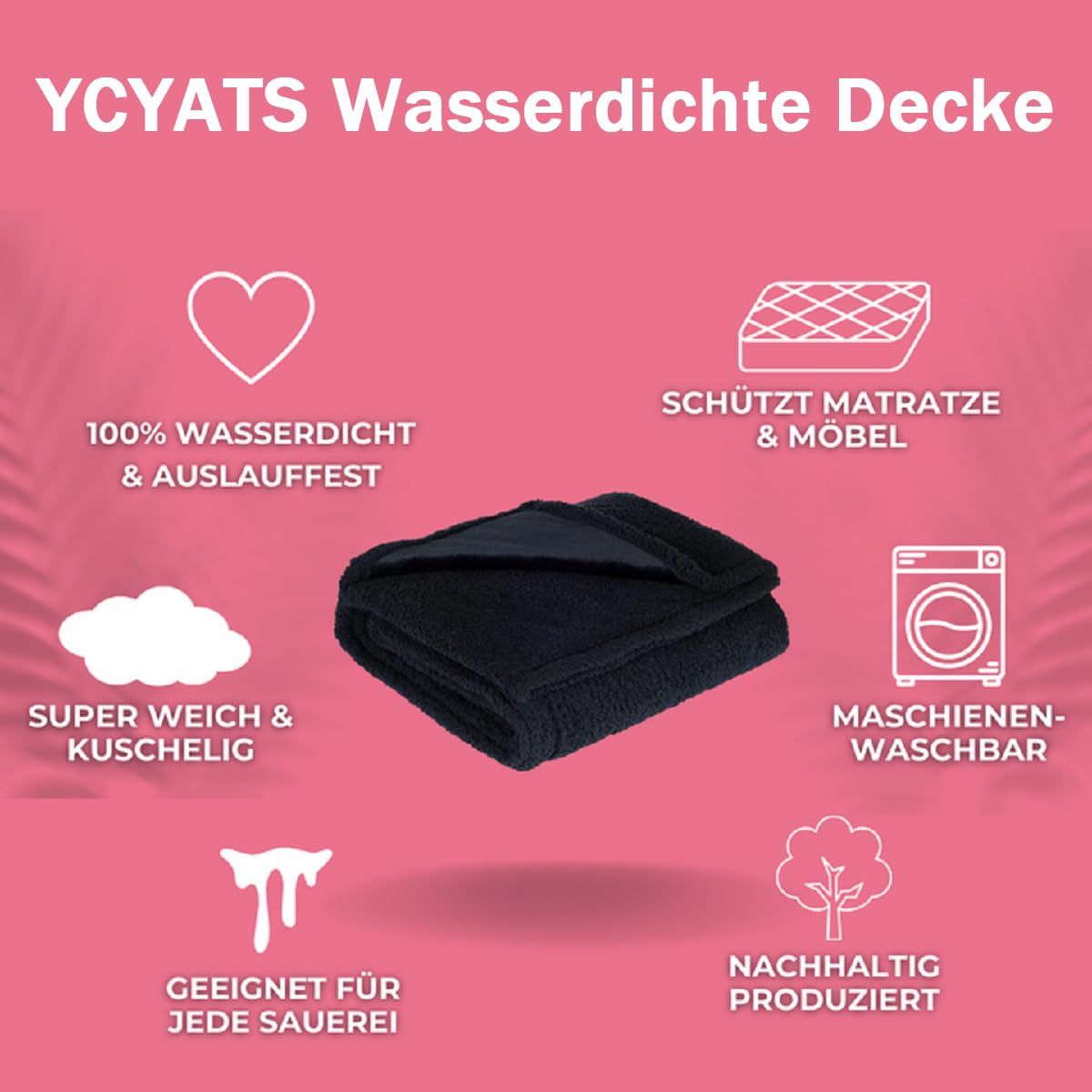 Liefdesdeken, waterdicht, waterdicht knuffeldeken, waterdicht deken voor bed, bank, huisdier, waterafstotend, sprei, deken, warm zacht deken (XL: 145 x 216 cm, grijs