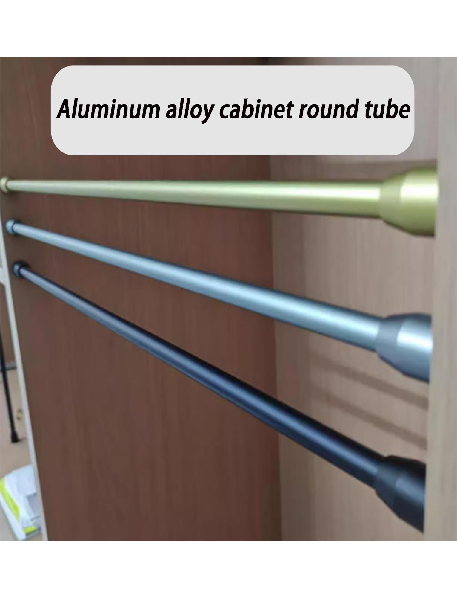 Genérico Perfil de Borde de aleación de Aluminio Dorado - Barandilla Decorativa para armarios, estanterías, mesas y botelleros - Paquete de 2 perfiles de 90 cm para Paneles de Madera, protección y em
