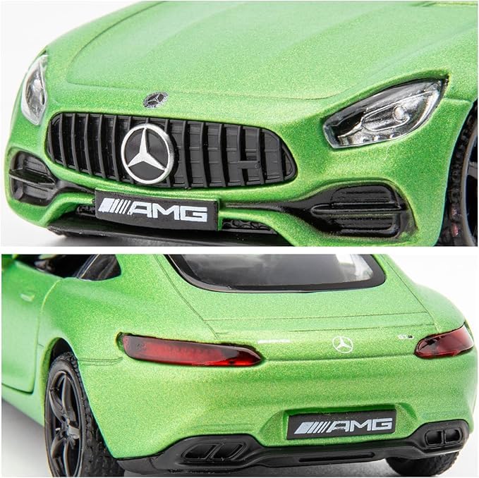 RMZ City 1/36 Scale AMG GTR Car Model, Zinc Alloy Die-Cast Pull Back Vehicles Kid Toys for Boy Girl Gift Green - Image 4