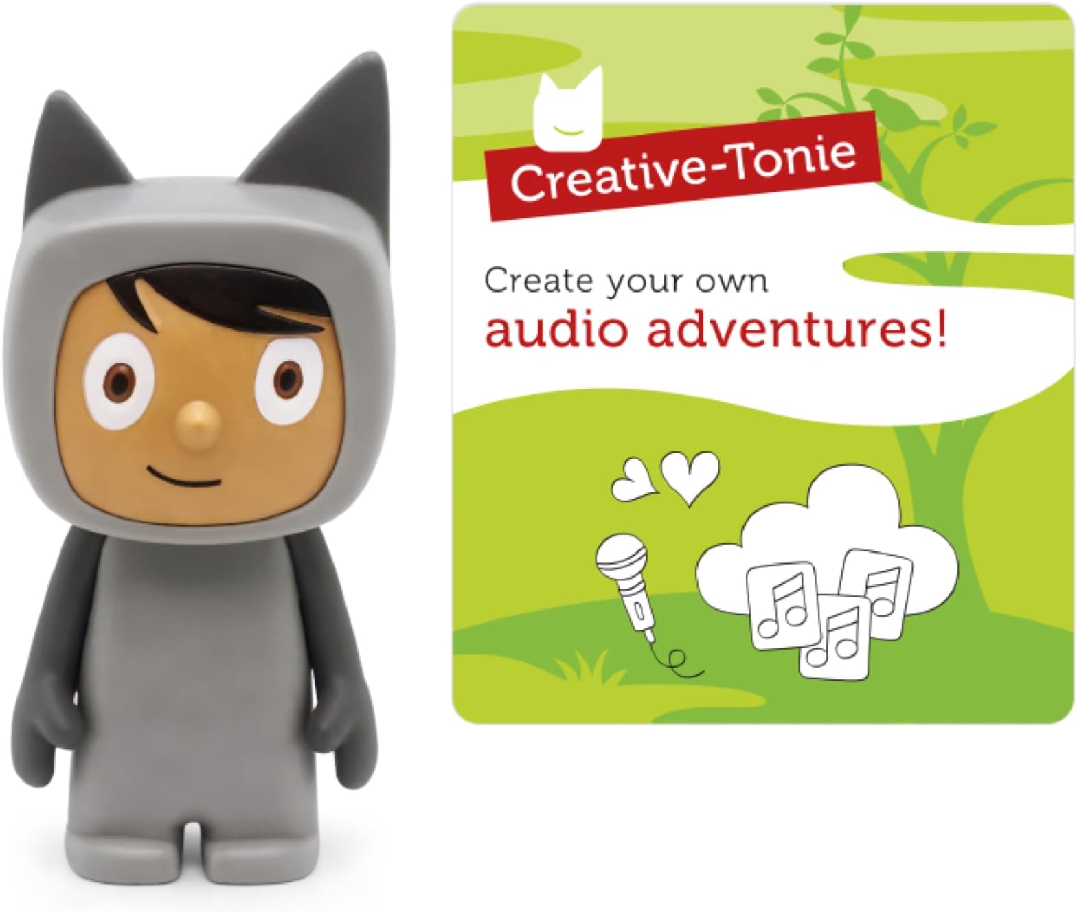 Tonies Creative Audio Character - Record and Upload up to 90 Minutes of Your Own Stories and Songs - Gray/Medium