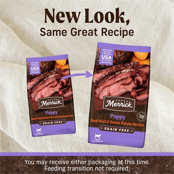 Merrick Grain Free Beef + Sweet Potato Recipe Dry Puppy Food, 4 lbs. ( packaging may vary )
