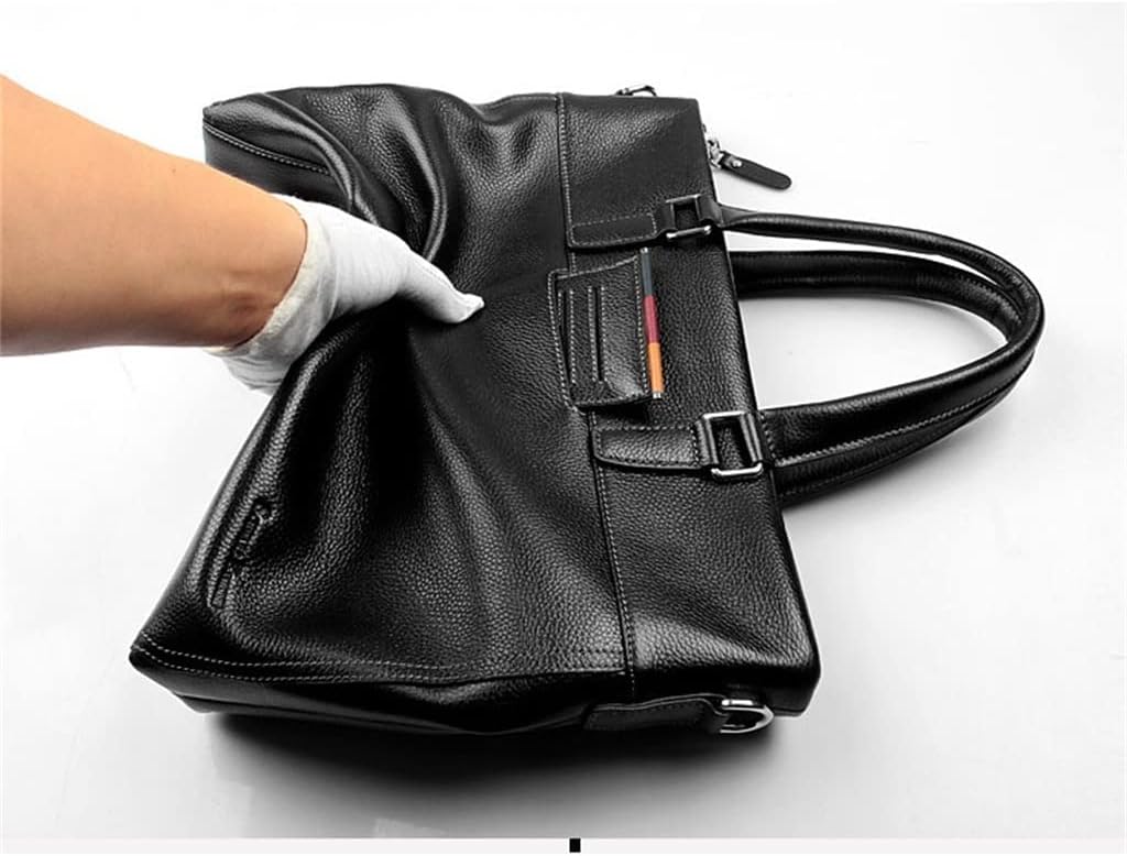 Men's Bag Handbag Computer Horizontal Section Leather Business Briefcase Gift image 3
