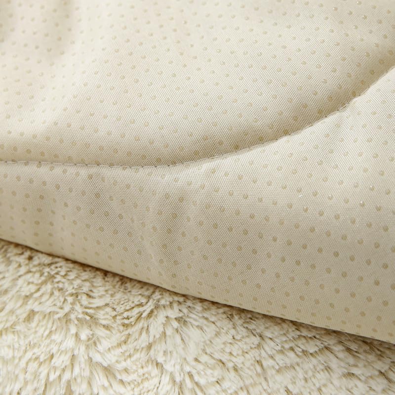 Tapis en peluche antidérapant beige résout vos sols froids - 4