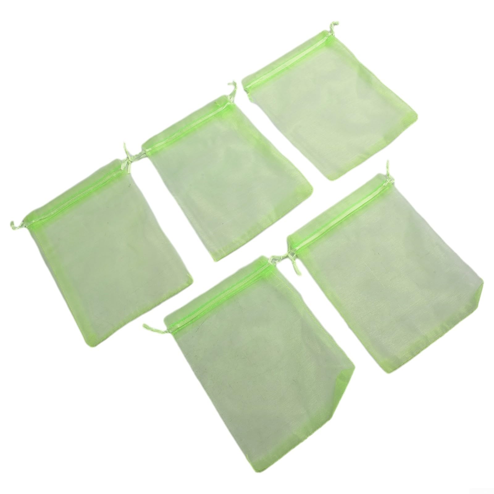 Breathable Organza Drawstring Net Bags For Garden Fruit Protection Against Birds Pests And Insects Reusable Green Mesh Cover For Tomatoes Grapes Apples Eggplants 10x15cm 50 Pack(13x18cm 50pcs)