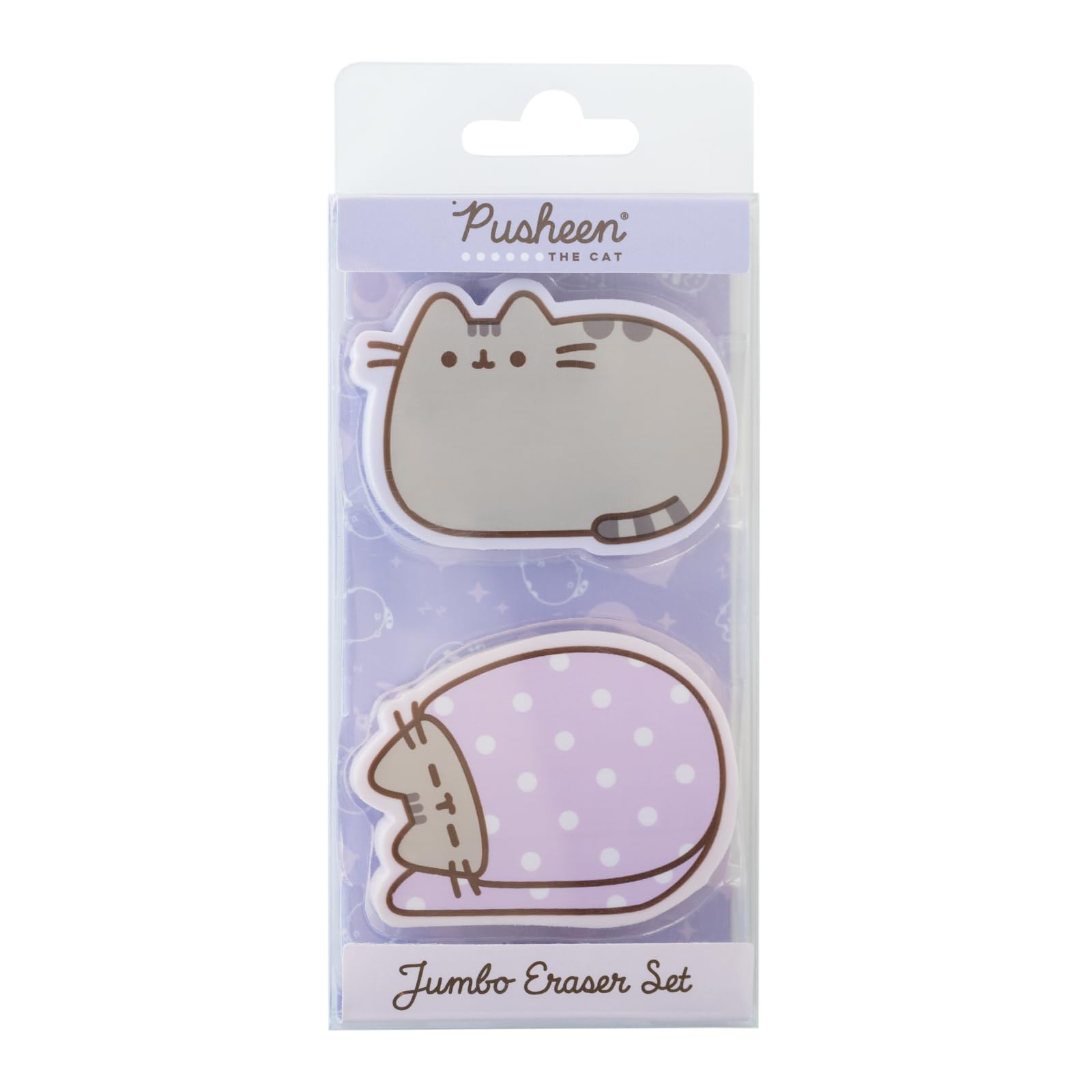 Grupo Erik Pack of 2 Rubbers Erasers - Pusheen Gifts for Catl Lovers | 2.2 x 2.6 in - 5.5 x 6.5 cm | Jumbo Eraser Set, Cute Erasers, Cute Rubbers | Pusheen Stationery Gifts