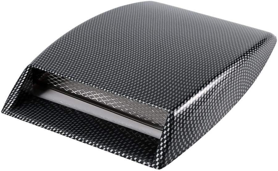 Bonnet Vent Cover, Universal Car Decorative Air Intake Scoop Bonnet Vent Sticker Cover Hood (Carbon Fiber)