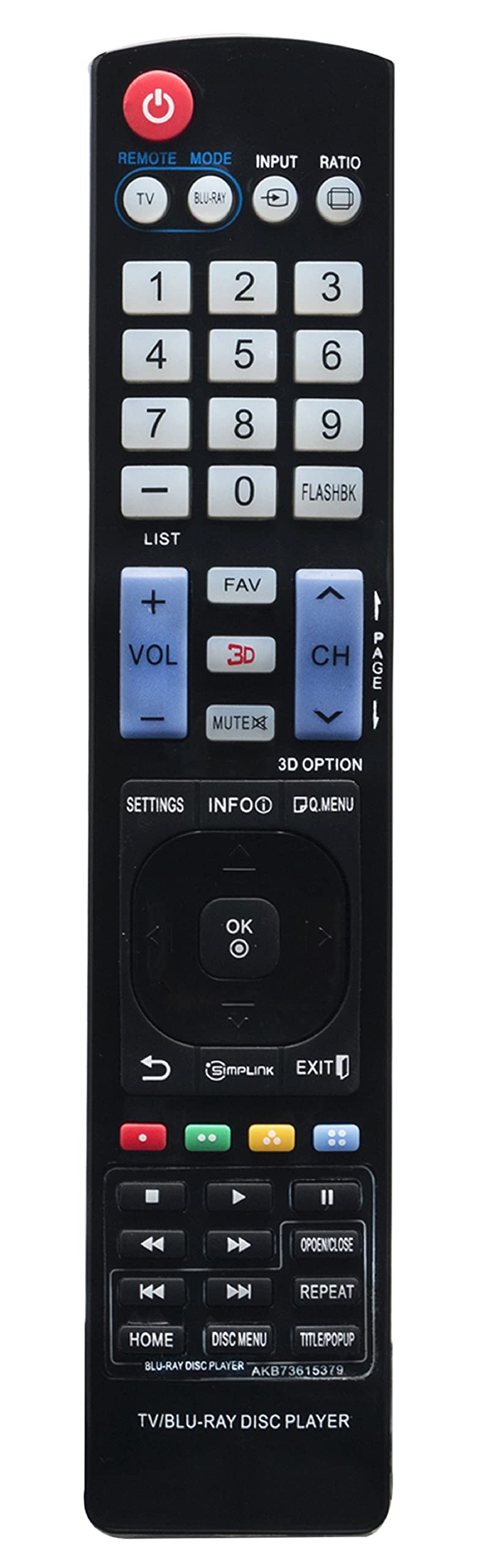 交換用リモコン　新しいAKB73615379 Universal BLU RAY Disc Player 3D TV 　Lg AKB72915206 AKB72915238 AKB72915252 AKB72914201 AKB72914207 71uVkecCuXL._UF350,350_QL50_.jpg