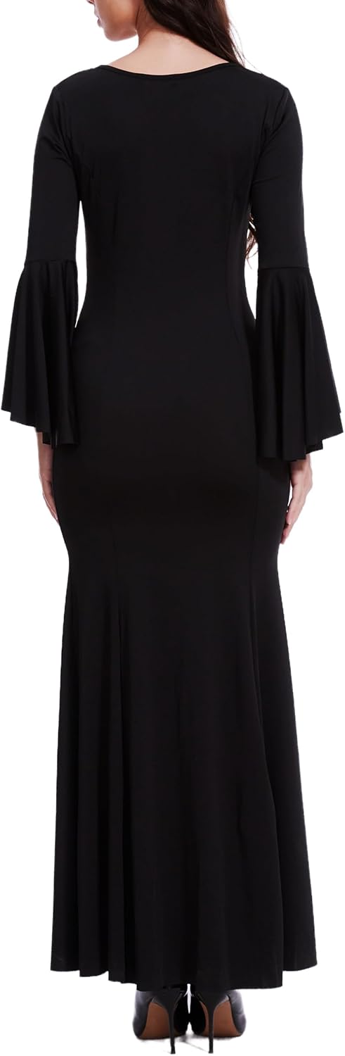 LUYANA Halloween Dress Fancy Costume Women Cosplay Witch Vampire Dress Floor Length - Image 4