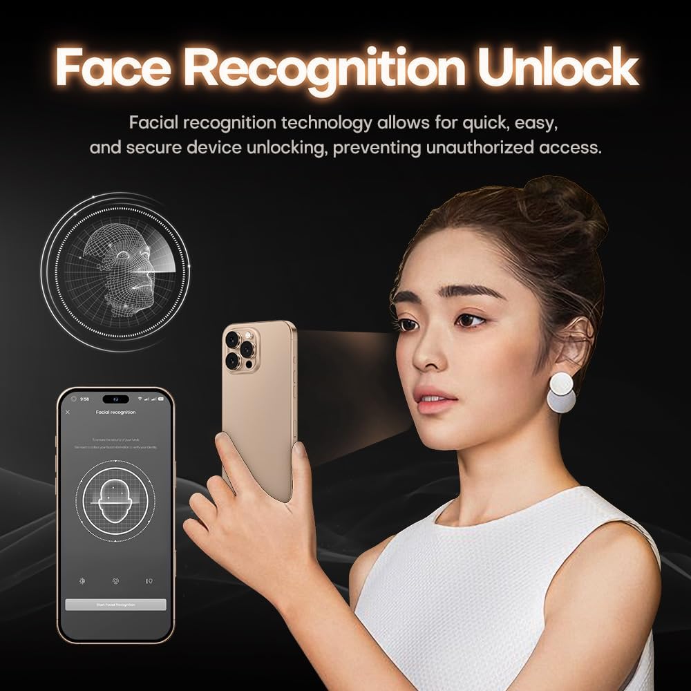 I16 PROMAX unlocked phone, Android 14 4GB,6.8-inch high-definition AMOLED screen smartphone, 4500mAh battery, facial recognition/5G/photo/GPS phone (Desert Gold,512)