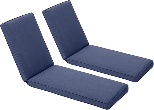Miniatura 9 de BPS Cojín para tumbona al aire libre, 72 pulgadas de largo x 22 pulgadas de ancho x 3.5 pulgadas de alto, cojín de asiento para silla de muebles de