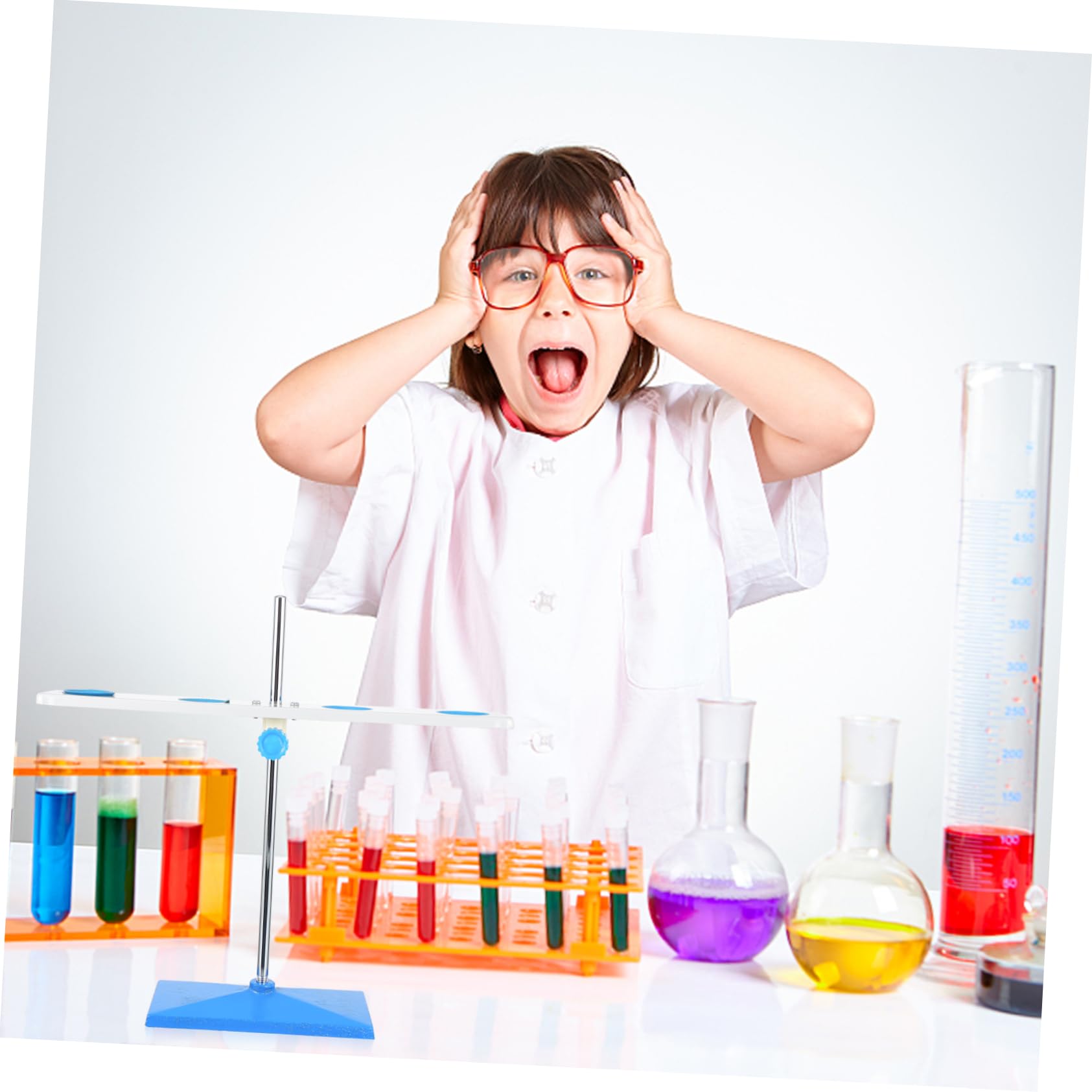 Supporto per Imbuto a 4 Fori in Ferro, Rack per Laboratorio Chimica | Accessori per Fissaggio degli Esperimenti, Laboratorio di Chimica, Atmosfera Estiva, Facile da Trasportare