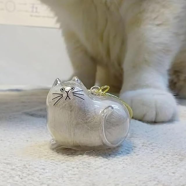 Foto 7 de 7 de Zengjunwei Coleccionista Pelo Gato Llavero Encanto Caja Almacenamiento Conmemorativo DIY Colección Pelo…