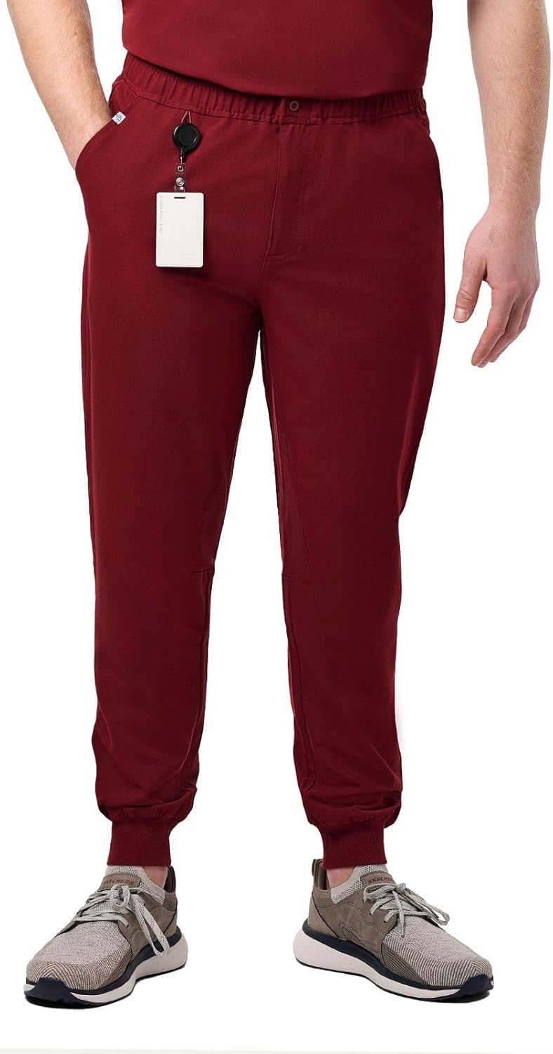 Peelz Mike Fly Front 4-Pocket Jogger Scrub Pants for Men - Soft Stretch Fabric, Men’s Scrubs, Slim Fit
