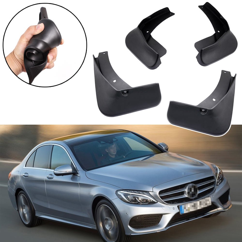 SPEEDLONG 4Pcs Car Mud Flaps Splash Guard Fender Mudguard Compatible with Mercedes-Benz C43 AMG Seda