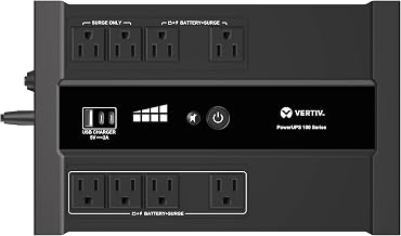 Vertiv Liebert PowerUPS 100 PST6-900LVMT Battery Backup UPS 900VA USB-C+A