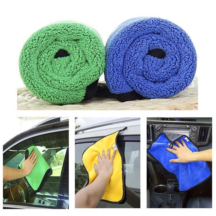 Image of Auto Hub 400 GSM, Microfiber Double Layered Cloth 30x40 Cms 3 Piece (Mix) Cloth Set, Extra Thick Microfiber Cleaning Cloths Perfect for Bike, Auto, Cars Both Interior and Exterior.