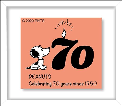 Amazon Framemagnet フレームマグネット Snoopy Peanuts 70years スヌーピー ピーナッツ 70th 1950 コレクター Sfm 70th A マグネット 文房具 オフィス用品