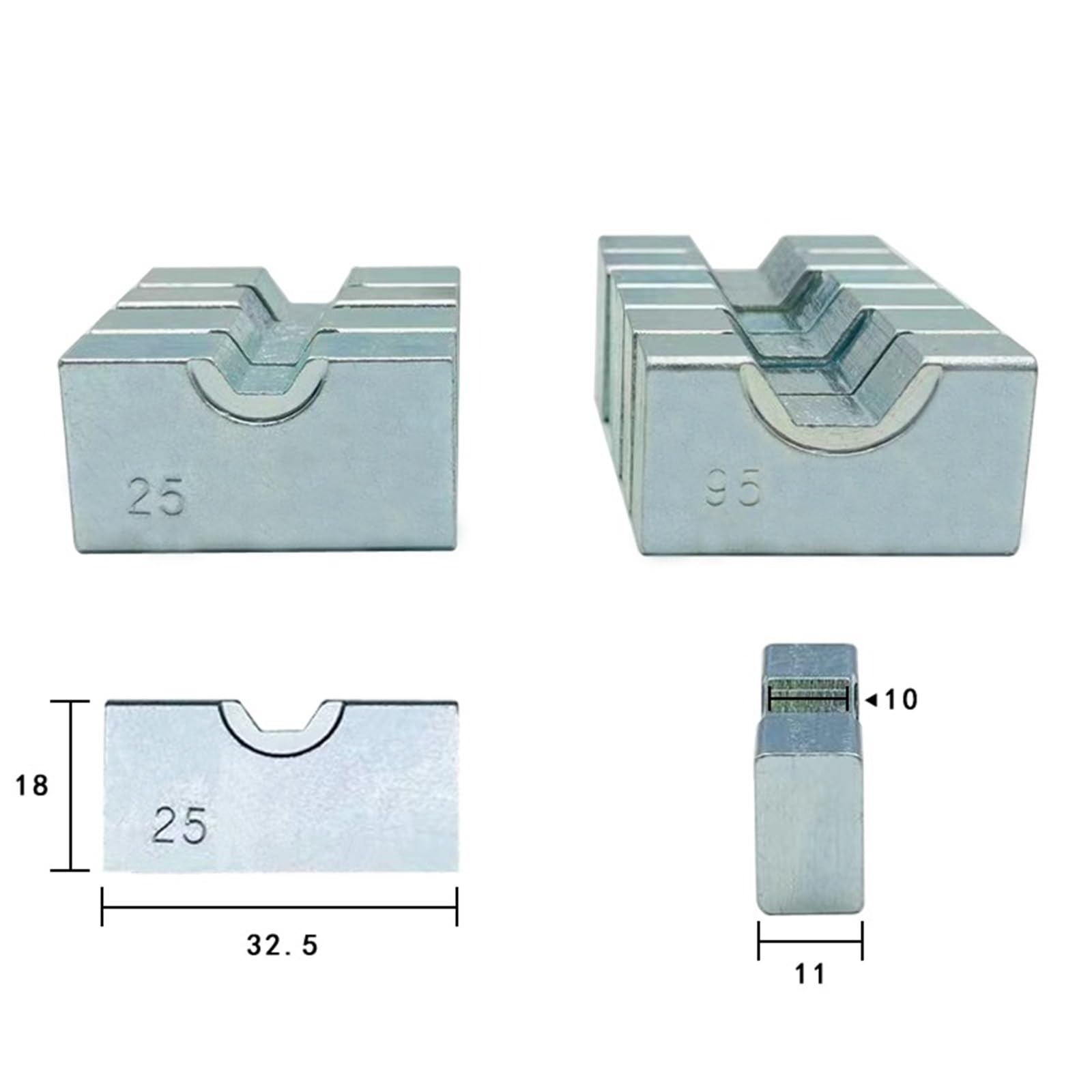 Generico YQK-120 Matrice for crimpatrice idraulica, 4-120 mm², Matrici for crimpatrice idraulica(10-120mm² Set)