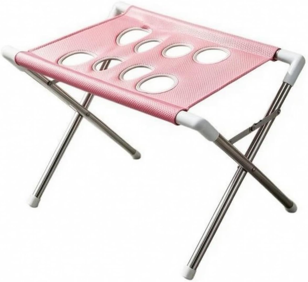 Breathable Pet Grooming Stand | Quick-draining, Portable, Bath Holder, for Bath Space, Small Pets, Pink