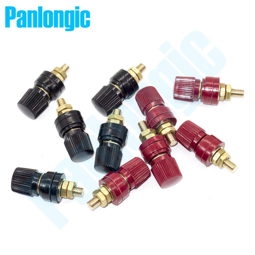 DAVITUPanlongic 10pcs Copper Terminal 100A High Current Welding Machine Inverter Terminal Block Charger Terminal Block Copper 6mm